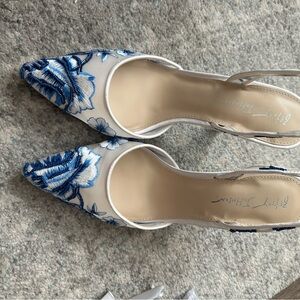Betsey Johnson Blue Floral Heels